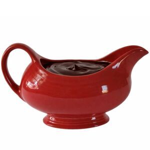 Fiestaware Fiesta Gravy Sauce Boat Dish SERVER PITCHER CERAMIC Scarlet Red